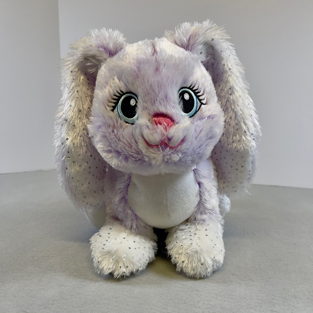 Build-A-Bear Fluffy Bunny - Lavender and White